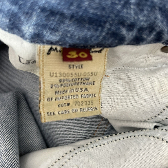 7 Seven For All Mankind Jeans Womens 30 Blue Pink Stitching A Pocket Flare Y2K - Picture 11 of 12